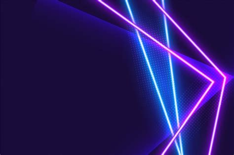 Free Vector Abstract Geometric Blue And Purple Neon Background