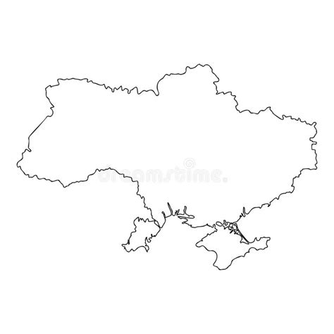 Ukraine Outline Map Stock Illustration Illustration Of Nation 4350874