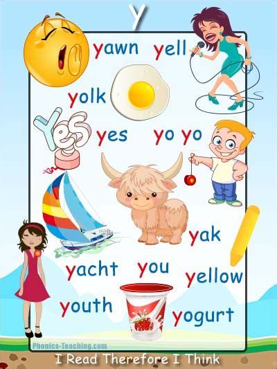 Y Sound Phonics Poster Free And Printable Beginning Sounds Phonics