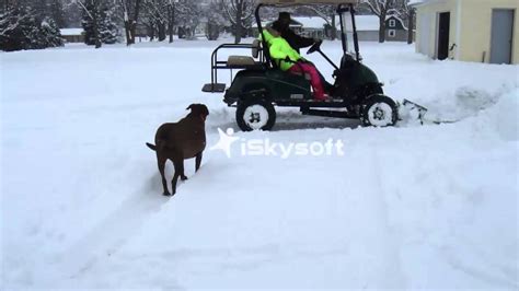 Golf Cart Snow Plow Youtube