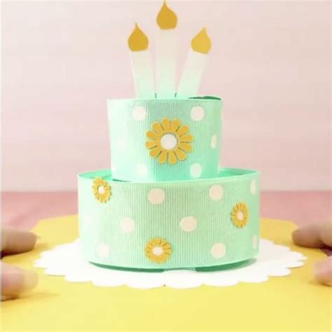 This card is good gift card idea to give to your valentine or mom. How to Make a Pop-Up Birthday Cake Card - Jennifer Maker