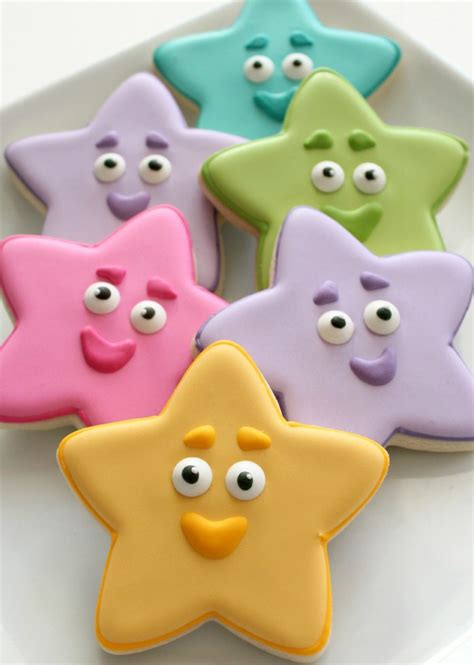Sugar cookies in the shape of butterflies or dragonflies cookie cutters in the same shape. Simple Dora Star Cookies - The Sweet Adventures of Sugar Belle