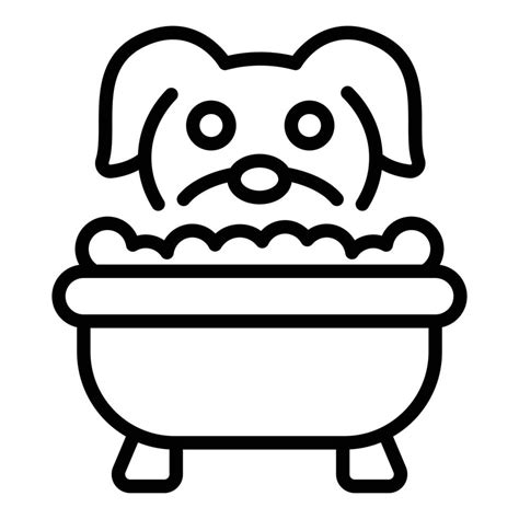 Steam Dog Bath Icon Outline Vector Spa Pet 14986932 Vector Art At Vecteezy