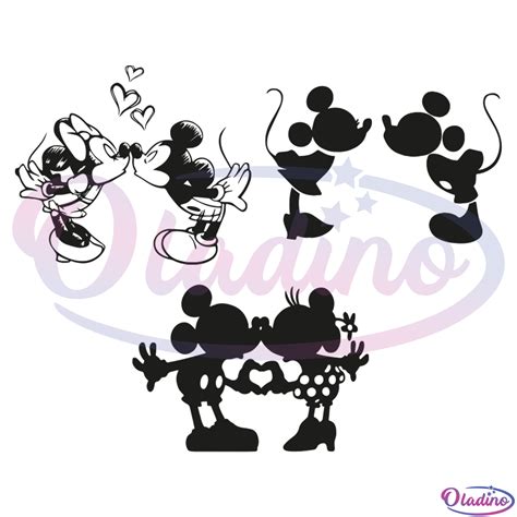 Minnie And Mickey Kiss Svg Digital File Disney Svg Minnie Svg