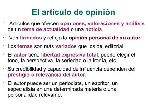 Ejemplos De Artículos De Opinión Ejemplos De