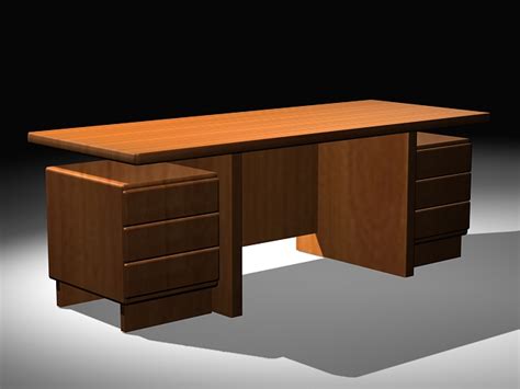 Executive Office Desk 3d Model 3ds Max Files Free Download Modeling
