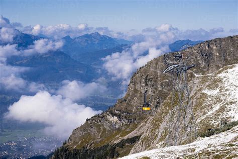 Germany Bavaria Allgaeu Allgaeu Alps Nebelhorn Cable Car Stock Photo