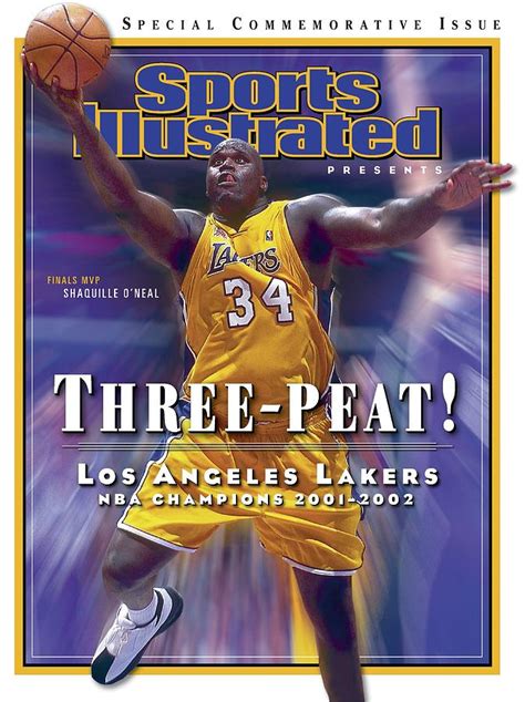 Los Angeles Lakers Shaquille Oneal 2001 2002 Nba Sports Illustrated