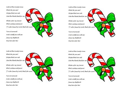 Poem coloring page (color) or (b&w). Candy Cane Poem about Jesus (Free Printable PDF Handout ...
