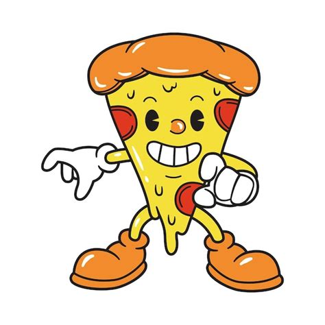 Premium Vector Cartoon Character Pizza