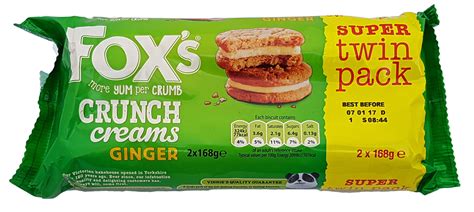 Foxs Ginger Crunch Creams 2 X 168g Piece Of Uk
