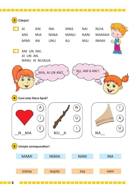 Clasa Pregătitoare Să Citim Primele Cuvinte şi Texte Preschool
