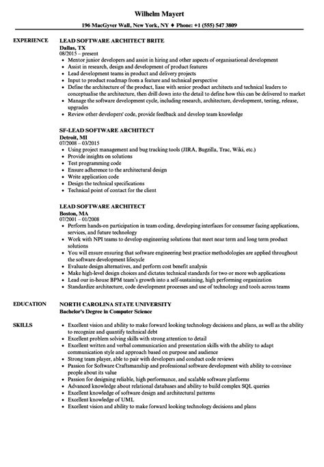 This is why we highly recommend you work at memorizing it. Software Architect Resume Examples | Architect resume ...