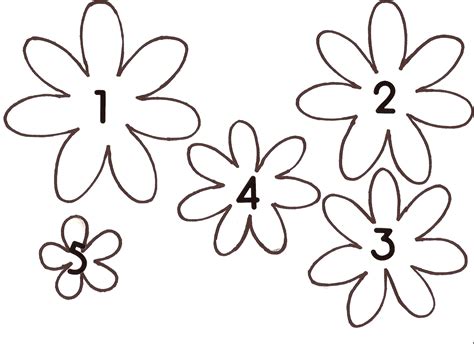 Printable Free Felt Flower Pattern Template
