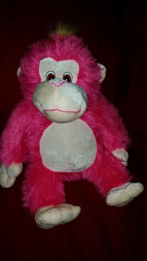 Large 18 Neon Pink Monkey Calplush Stuffed Animal Plush Toy 3 Pink