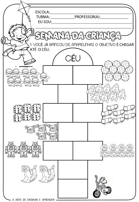 Atividade pronta Semana da Criança A Arte de Ensinar e Aprender