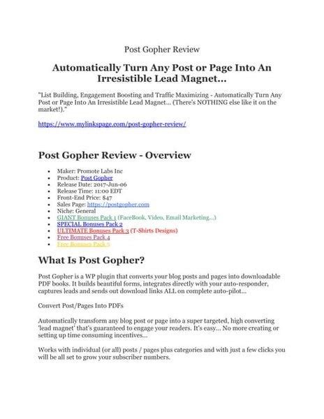 Postgopher Review Get Insight Product