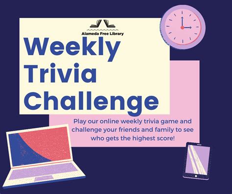 Weekly Trivia Challenge Alameda Free Library