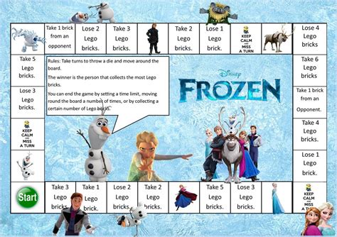 What's your game print a board game template you should already have an idea about the rules of your game. Frozen themed Lego maths game | Math board games, Math boards, Math