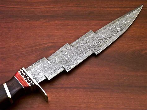 Custom Handmade Damascus Steel Kris Blade Tri Dagger Hunting Knife Wit