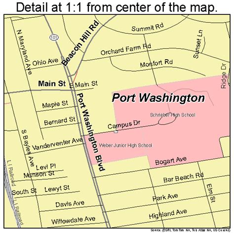 Port Washington New York Street Map 3659520