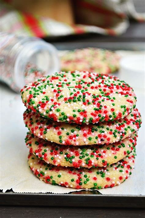 These holiday sugar cookies are totally addictive. Gluten Free Holiday Sprinkle Sugar Cookies