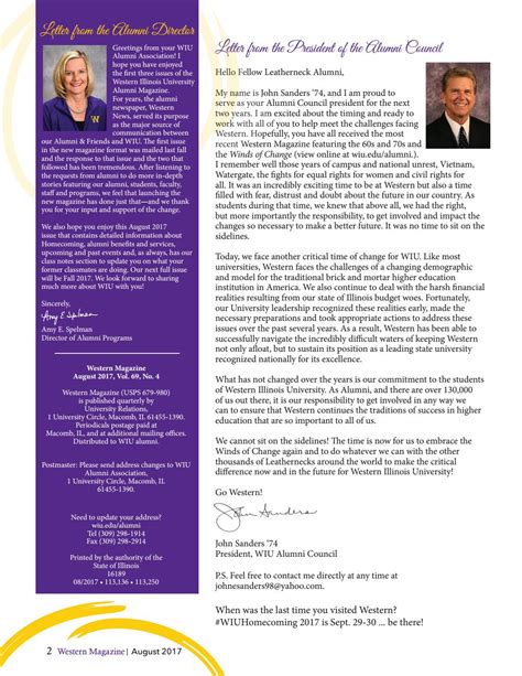 Western The Magazine For Alumni Of Western Illinois University Supplement 2017 By Western