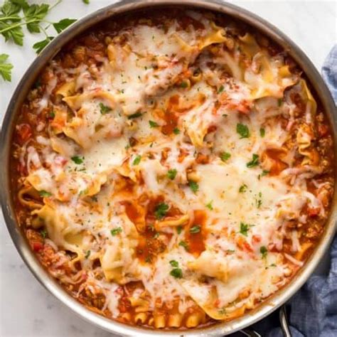 Healthier Skillet Lasagna 30 Minutes The Recipe Rebel