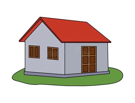 Small House Clip Art Illustration Vector Isolated Stock Vector