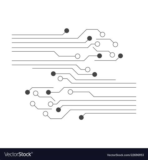 Circuit Electronic Graphic Design Template Vector Image