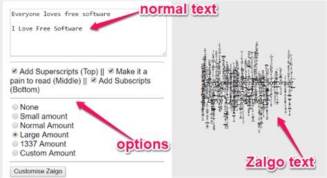 Zalgo text generator is convert your normal english text to glitchy text online.zalgo font.zalgo text the glitch font generator is simple and handy to work and entertaining to apply its factors is not only. 6 Free Online Zalgo Text Generator