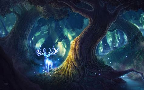 3840x2400 Deer Forest Fantasy Artist Artwork Digital Art Hd