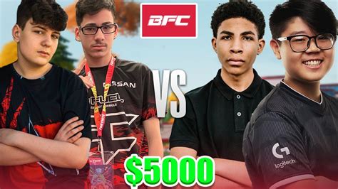 Clix And Faze Sway Vs Unknown And Khanada 5000 Bfc 4v4 Zone Wars Youtube
