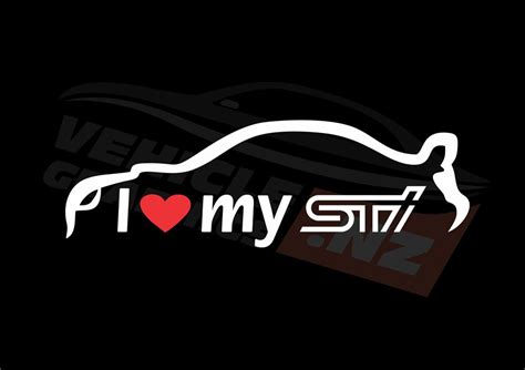 I Love My Sti T Shirt Automotive Tees Vehicle Graphics Nz