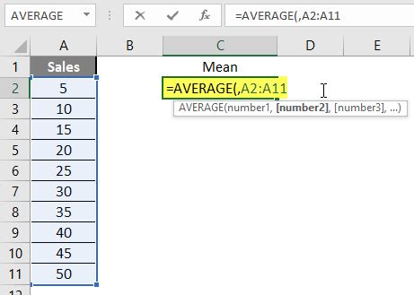 Doing Means In Excel