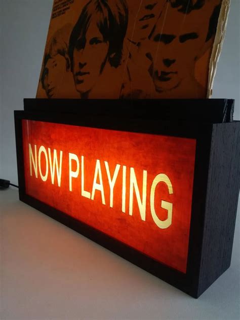 Now Playing Sign In Red Vinyl Record Display Stand Record Etsy