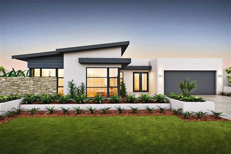 Images Skillion Roof Home Designs Perth And Description Alqu Blog Db Facade House