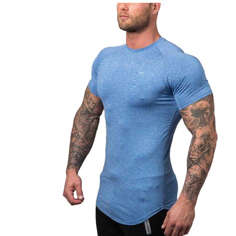 Wholesale Mens Sport Wear Fitted Bulk Plain Gym T Shirts