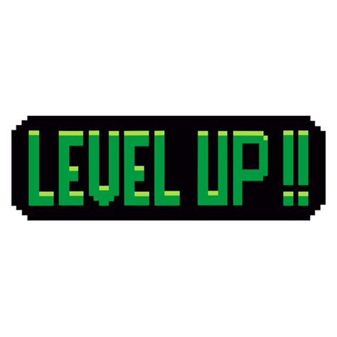 Pixel Level Up Sticker Sticker Mania