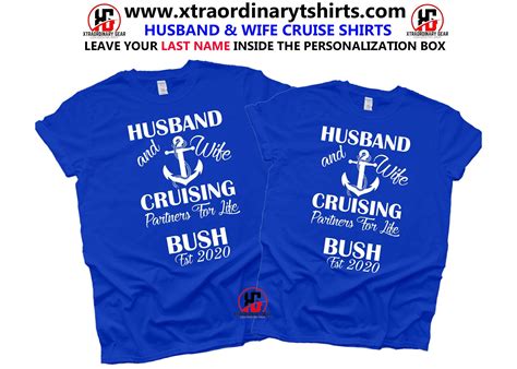 Husband & Wife Cruise Anniversary Cruise Family Cruise | Etsy | Family cruise shirts, Cruise ...