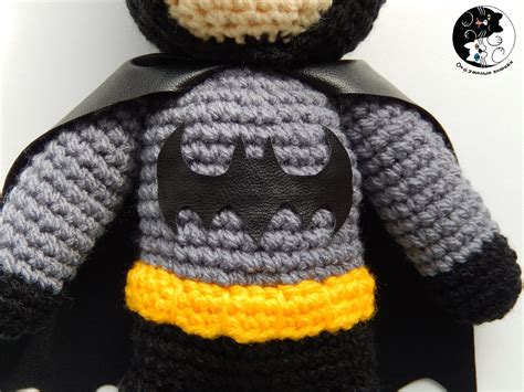 Batman Amigurumi Crochet Doll Dc Comics Knitted Superhero