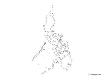 Outline Map Of Philippines By Vemaps TPT