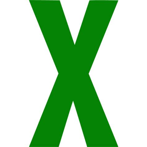 Green Letter X Icon Free Green Letter Icons
