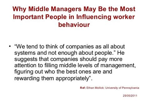 Presentation Middle Management In Managing Worker Compliance Behaviour