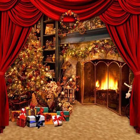 Buy Indoor Fireplace Christmas Tree Photography