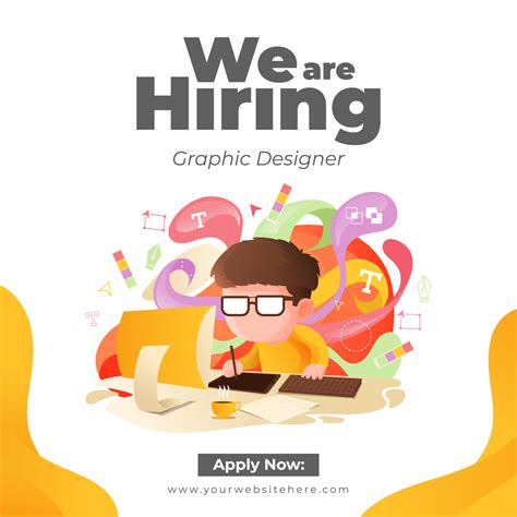Graphic Designer Job Vacancy Social Media Post Template 21057890 Vector