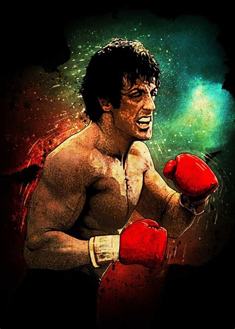 Rocky Balboa Poster By Eden Design Displate Rocky Balboa Poster Rocky Balboa Rocky Poster