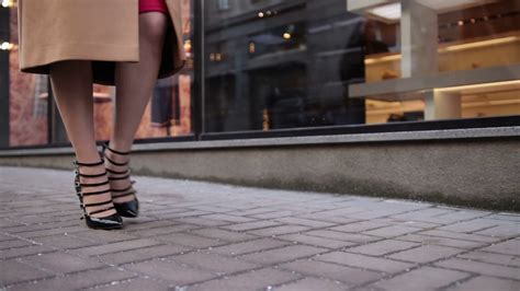 Stylish Woman In High Heels Walking Stock Video Footage 0009 Sbv