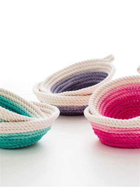 How To Make Beautiful No Sew Rope Bowls Brit Co