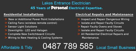 Electrician In Lakes Entrance Bairnsdale Lake Tyres Electrical